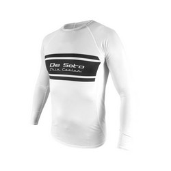 DESOTO - SKIN COOLER LONG SLEEVE TOP White Black Stripe